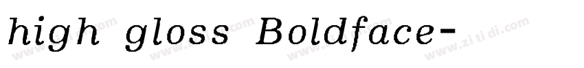 high gloss Boldface字体转换